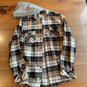 Active Flannel Hoodie